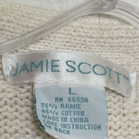 Vintage Embroidered Floral Cotton Button Down Women’s Sleeveless Sweater Vest - Picture 10 of 11